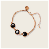 triple moon pallene bracelet in rose gold