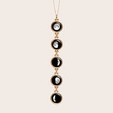 five moon necklace in gold