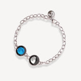 two moon bracelet in stainless steel