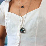 family locket necklace in stainless steel