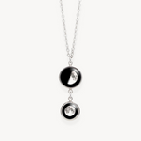 cherished moons necklace in silver