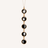 five moon necklace in gold