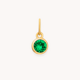 yellow gold birthstone charm