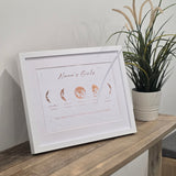 lunar reveal print - 5 moons