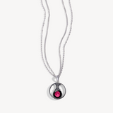 pink moon stella necklace in stainless steel