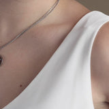 pink moon stella necklace in stainless steel