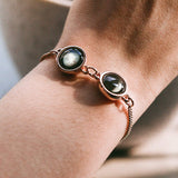 double moon pallene bracelet in rose gold