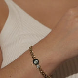 the celeste curb link in gold