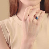 astral spiral ring in rose gold