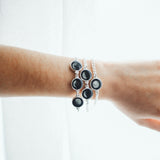 two moon bracelet in stainless steel