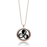 family locket necklace in rose gold