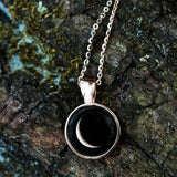 meteor necklace in rose gold