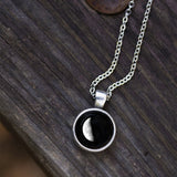 meteor necklace in pewter
