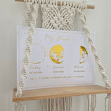 lunar reveal print - 3 moons - small