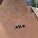 four moon lunar horizon in gold