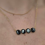 four moon lunar horizon in gold