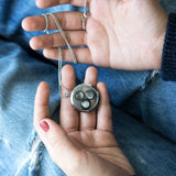 family locket necklace in stainless steel
