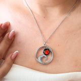red moon lunar tide necklace