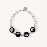 four moon bracelet in stainless steel