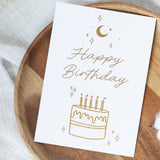 moon message card - happy birthday