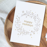 moon message card - happy holidays