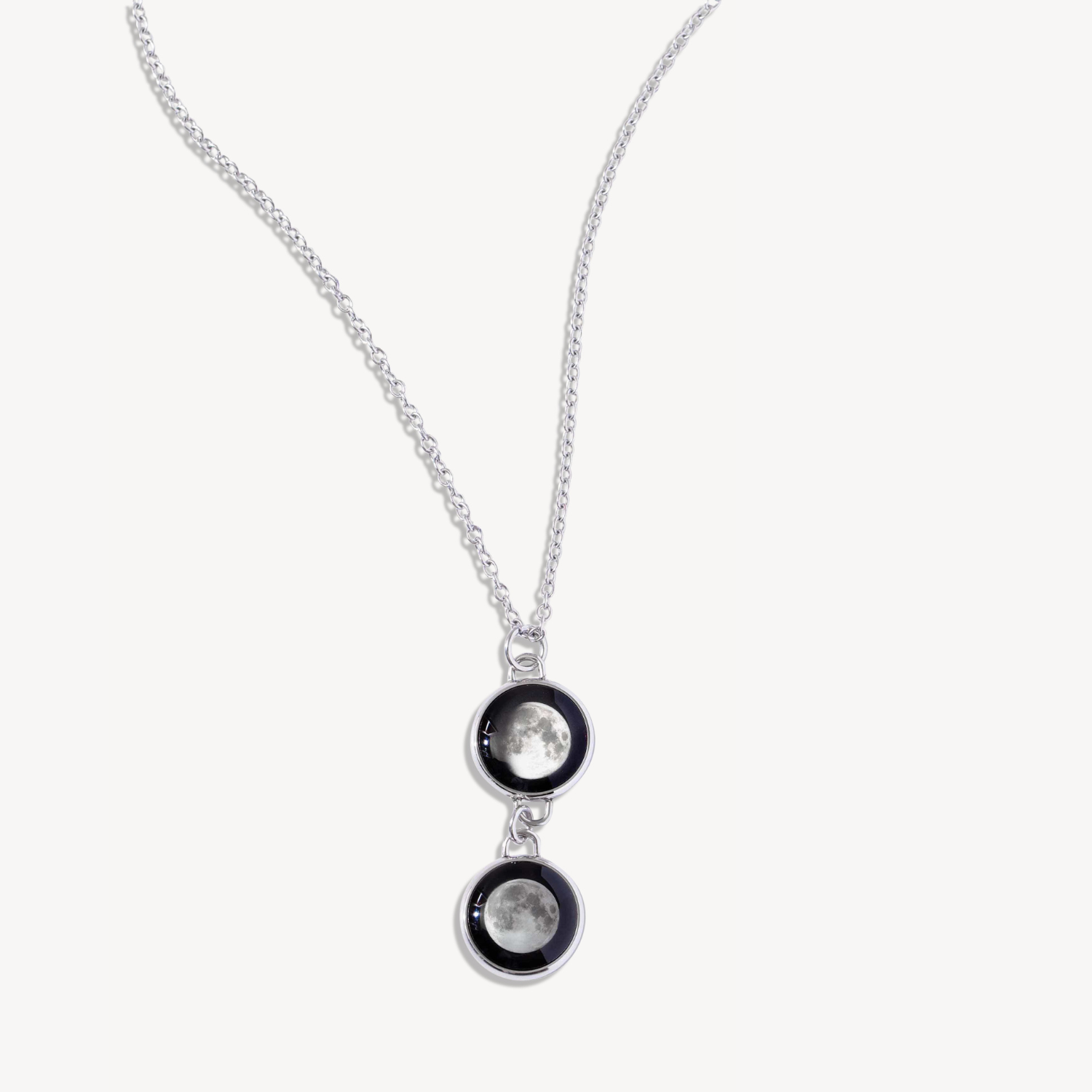 Lunar Twin Charm Necklace