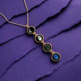 mini quadrupled necklace in gold