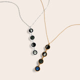 mini quadrupled necklace in silver