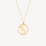 lunar tide necklace in gold