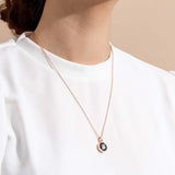 sky light necklace in rose gold