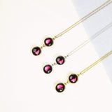 pink moon mini ituri necklace in gold