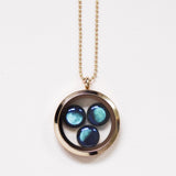 family locket necklace in rose gold