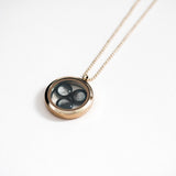 family locket necklace in rose gold
