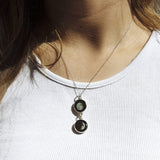 lunar twin charm necklace