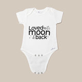 loved to the moon and back baby onesie & necklace bundle