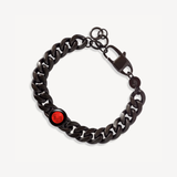 red moon titan bracelet laid flat showing chain width and charm placement