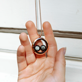 lovers locket necklace in rose gold