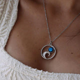 lunar tide necklace in stainless steel