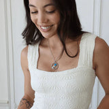 lunar tide necklace in stainless steel