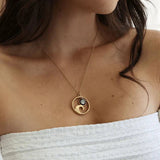 lunar tide necklace in gold