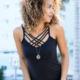 lovers locket necklace in rose gold