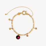 pink moon aphrodite anklet in gold