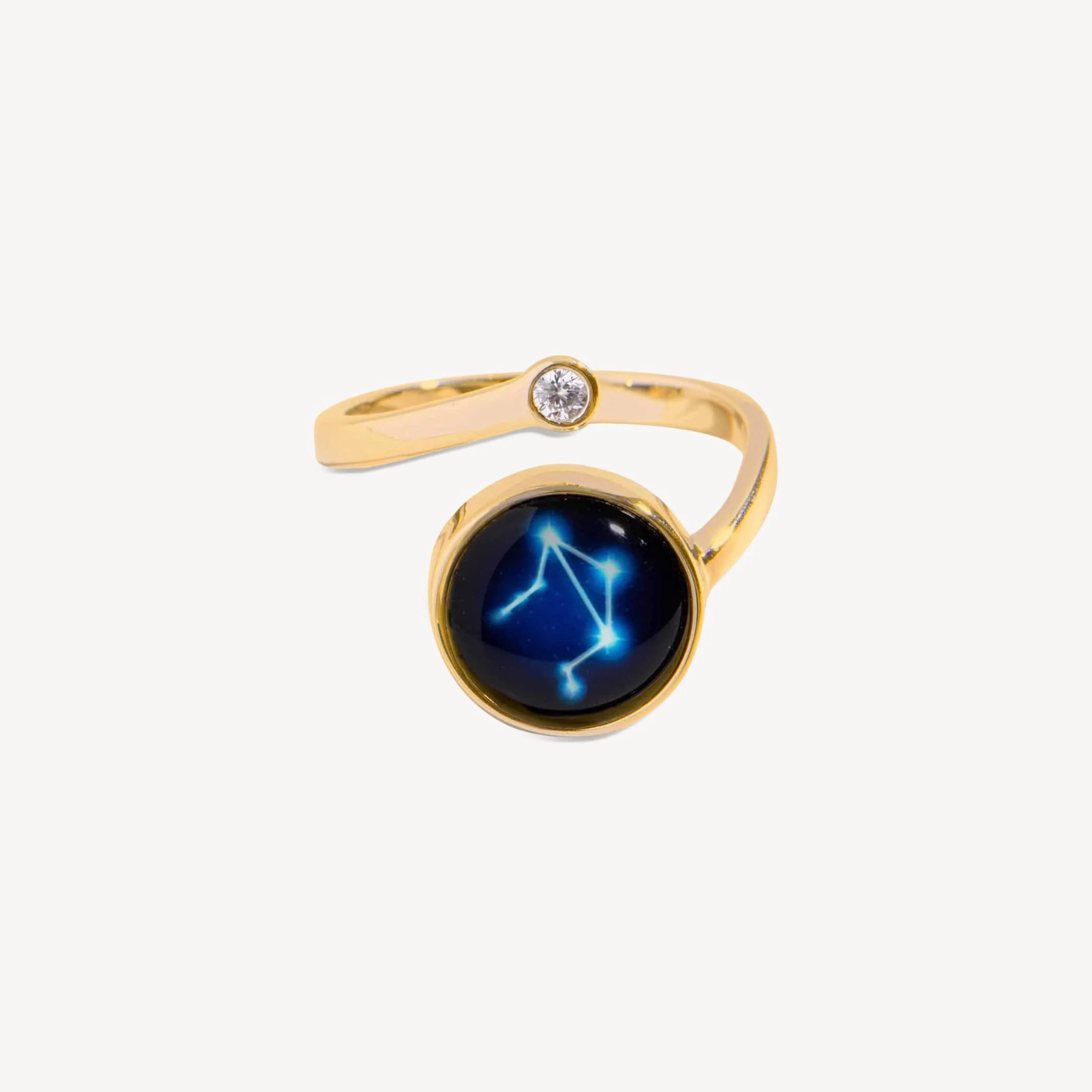 Astral Cosmic Spiral Ring in Gold