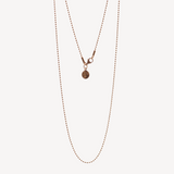 28” beaded chain in rose gold
