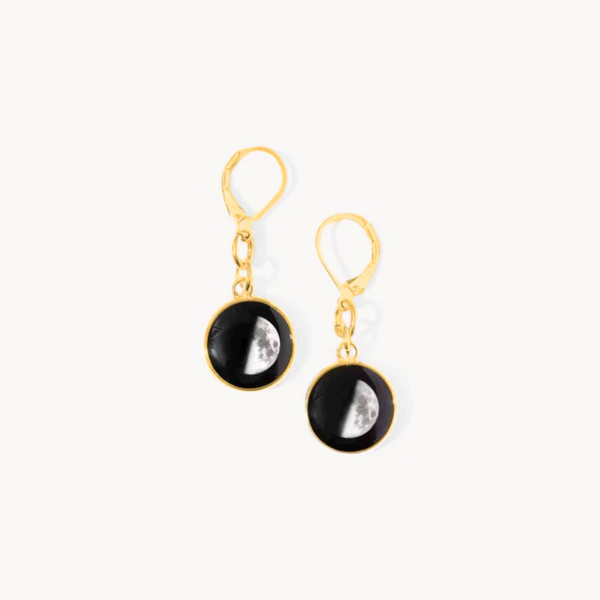 Celestial Moonrise Earrings in Gold