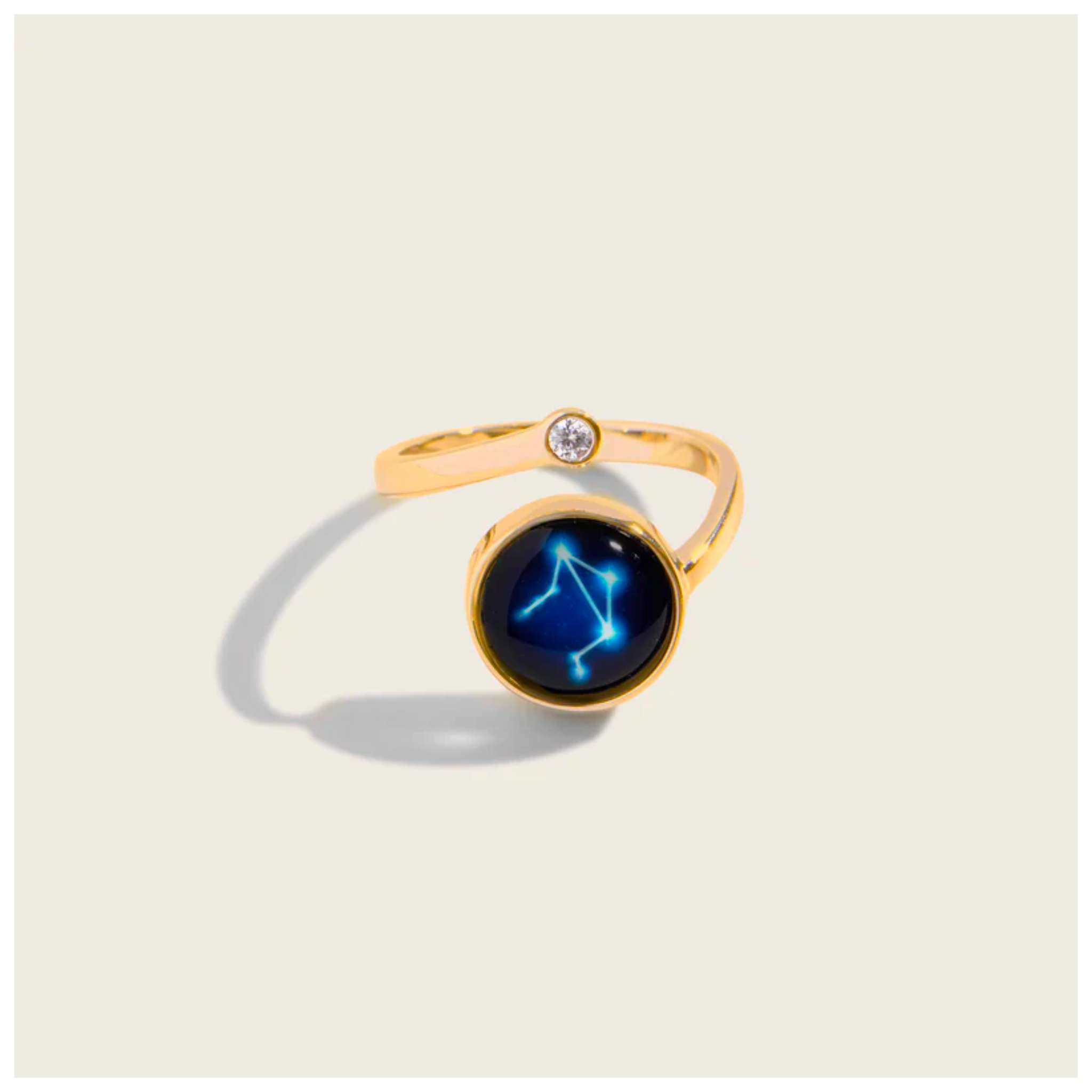 Astral Cosmic Spiral Ring in Gold