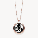family locket necklace in rose gold
