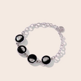 four moon bracelet in stainless steel