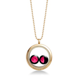 pink moon lovers in the locket in gold