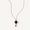 pink moon gold birthstone necklace